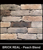 Изкуствен камък за облицовка на стена Модел BRICK REAL Peach Blend